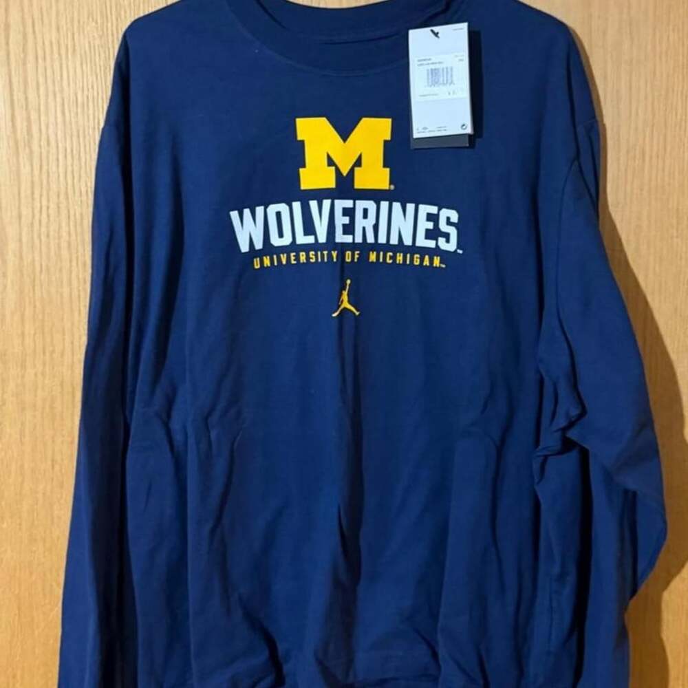 Jordan University of Michigan Wolverines Long Sleeve T-Shirt